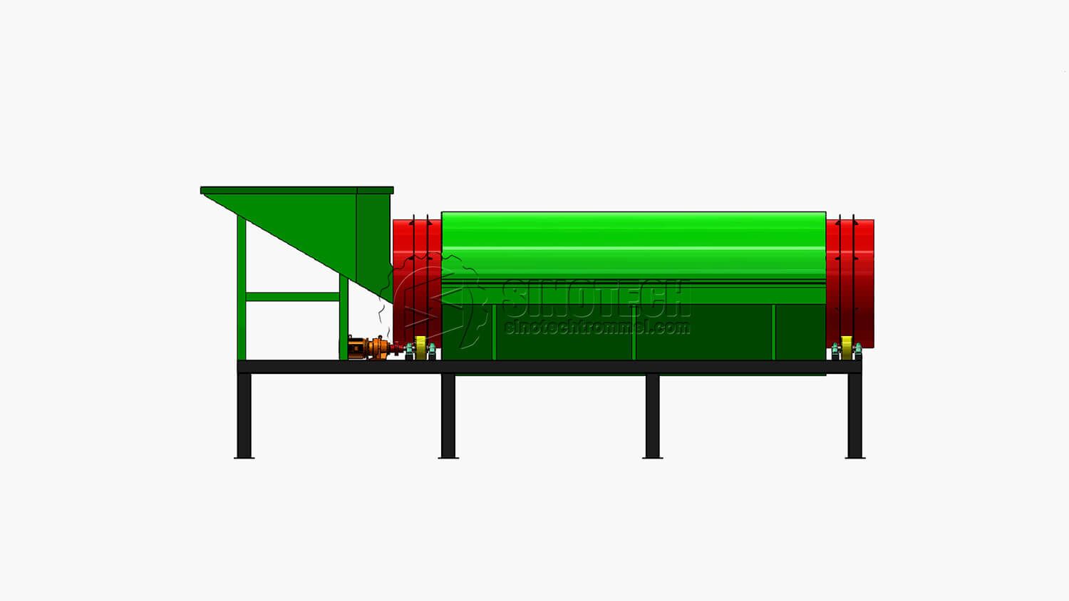 Rotary Drum Trommel Screen TS1557