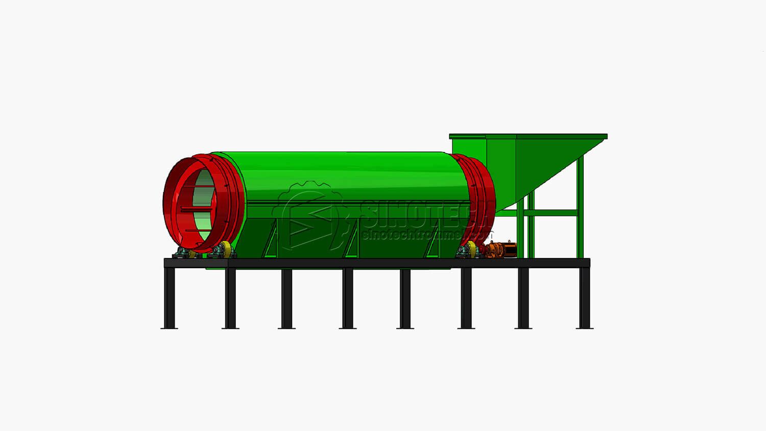 Rotary Drum Trommel Screen TS1557