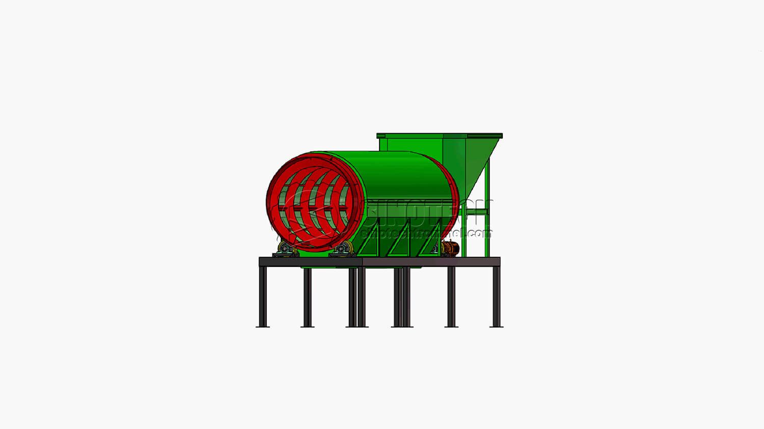 Rotary Drum Trommel Screen TS1557