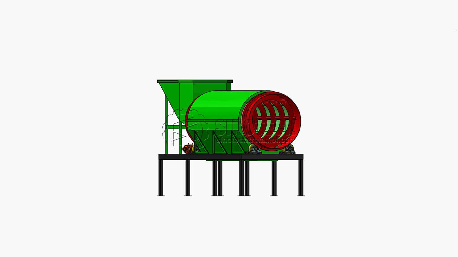Rotary Drum Trommel Screen TS1557
