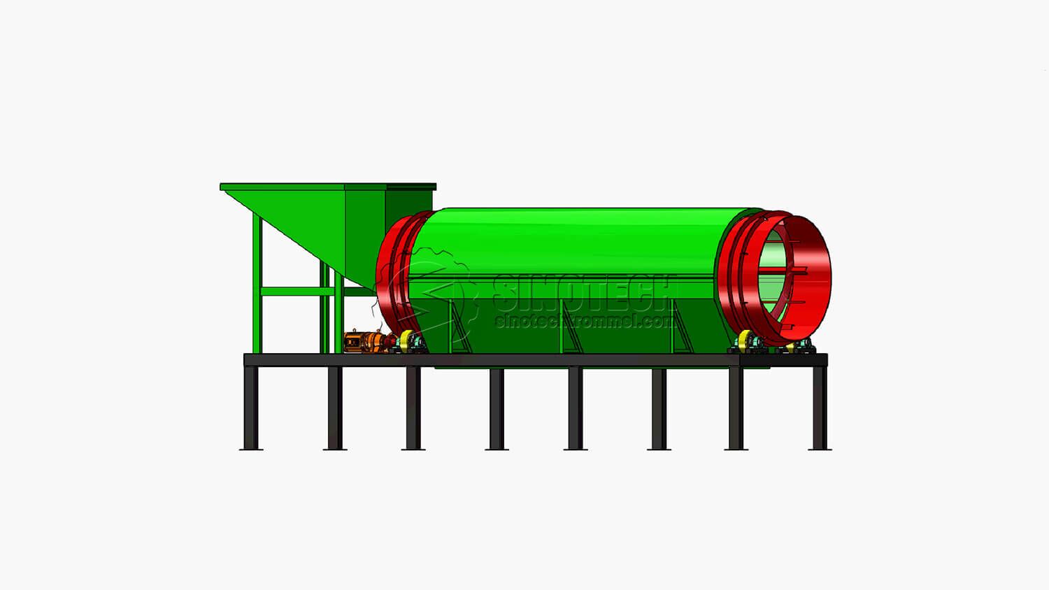 Rotary Drum Trommel Screen TS1557