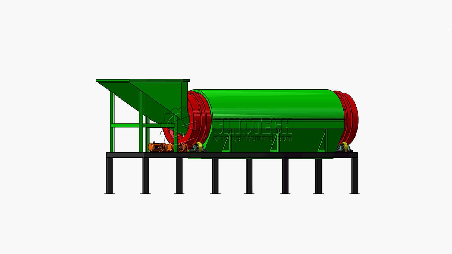 Rotary Drum Trommel Screen TS1557