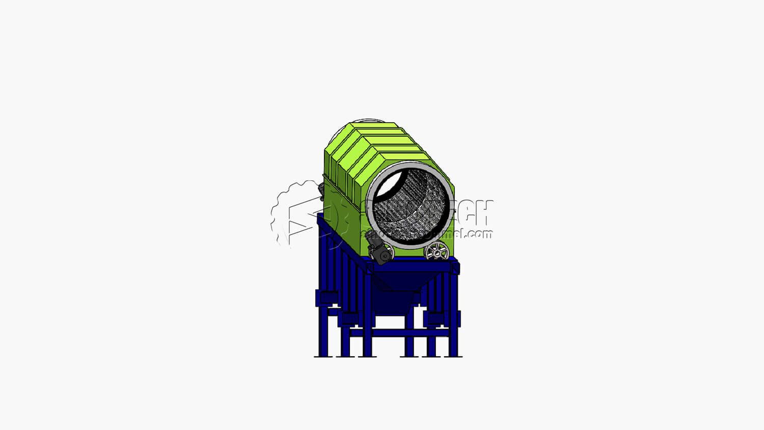 Heavy-Duty Trommel Screen TS2487