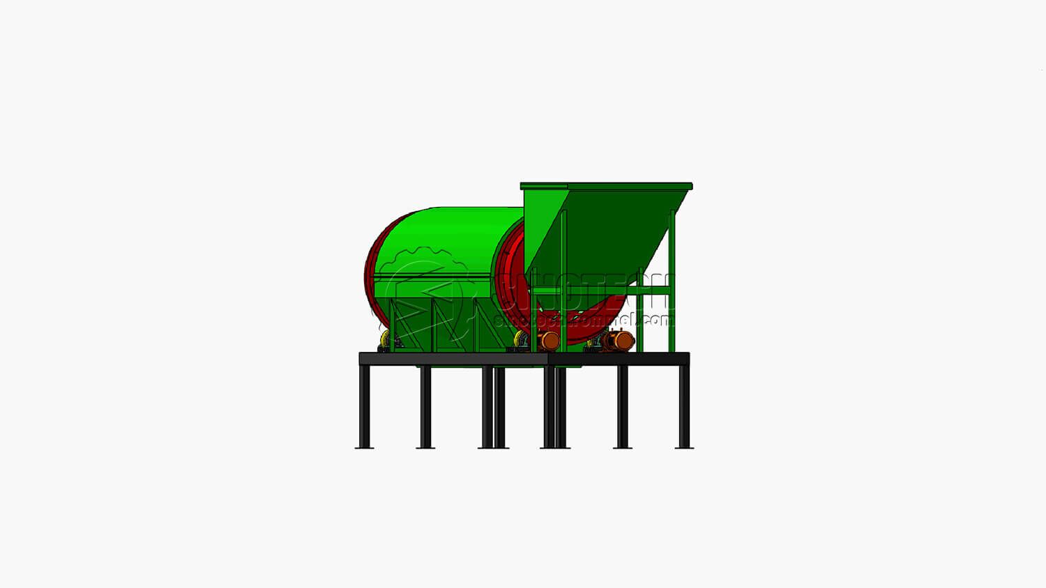 Rotary Drum Trommel Screen TS1557