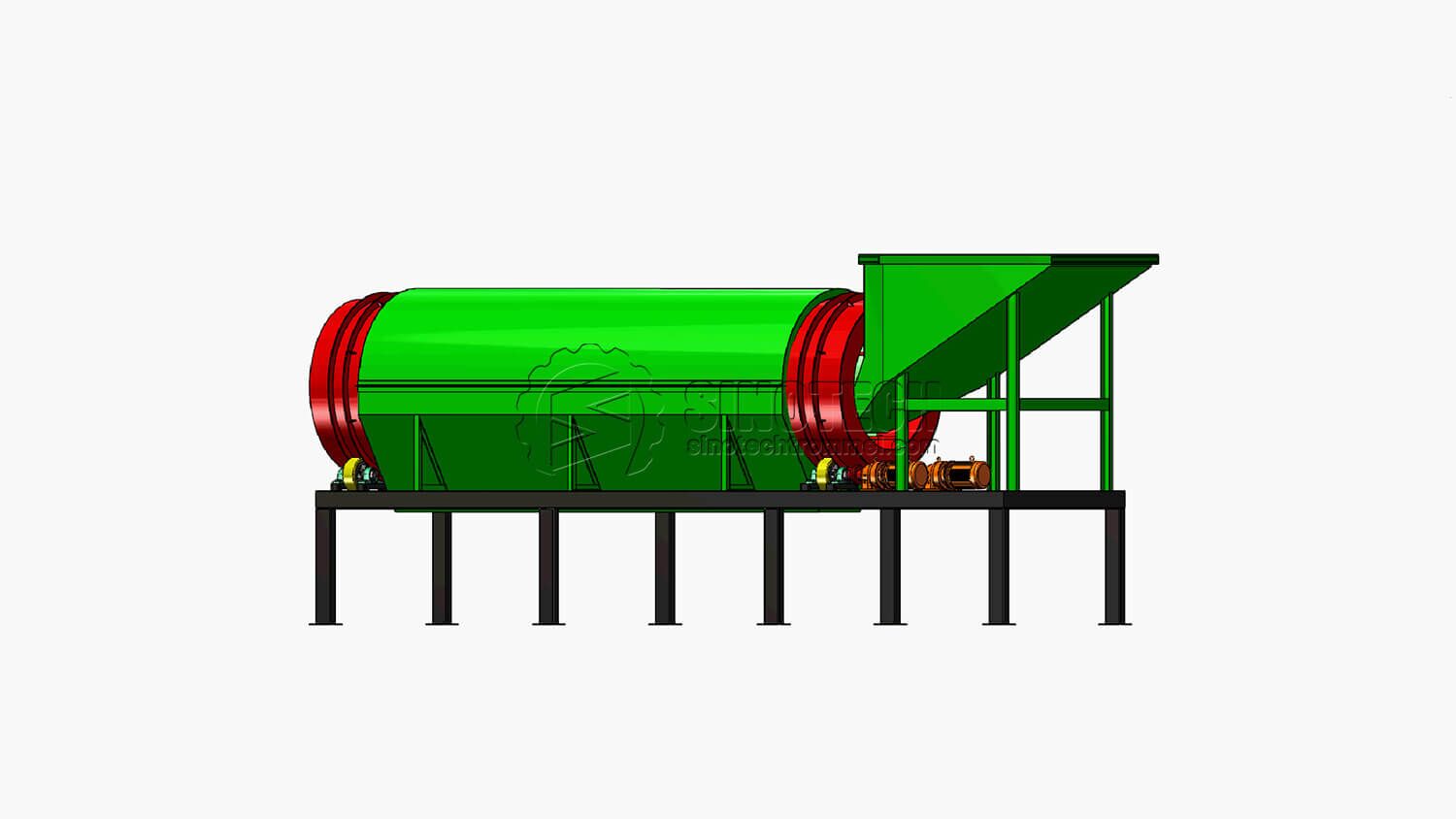 Rotary Drum Trommel Screen TS1557