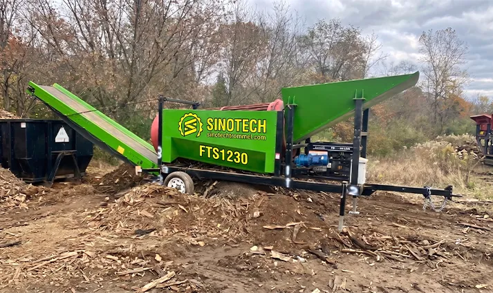 FTS1230 Mobile Firewood Trommel for Sale