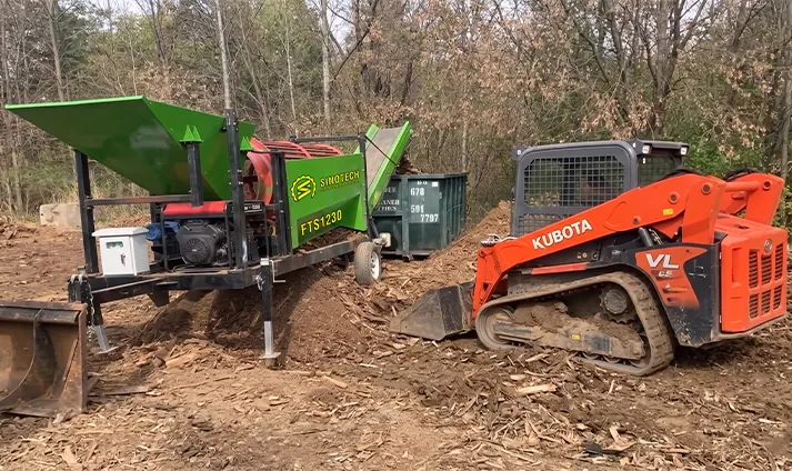 FTS1230 Mobile Firewood Trommel for Sale