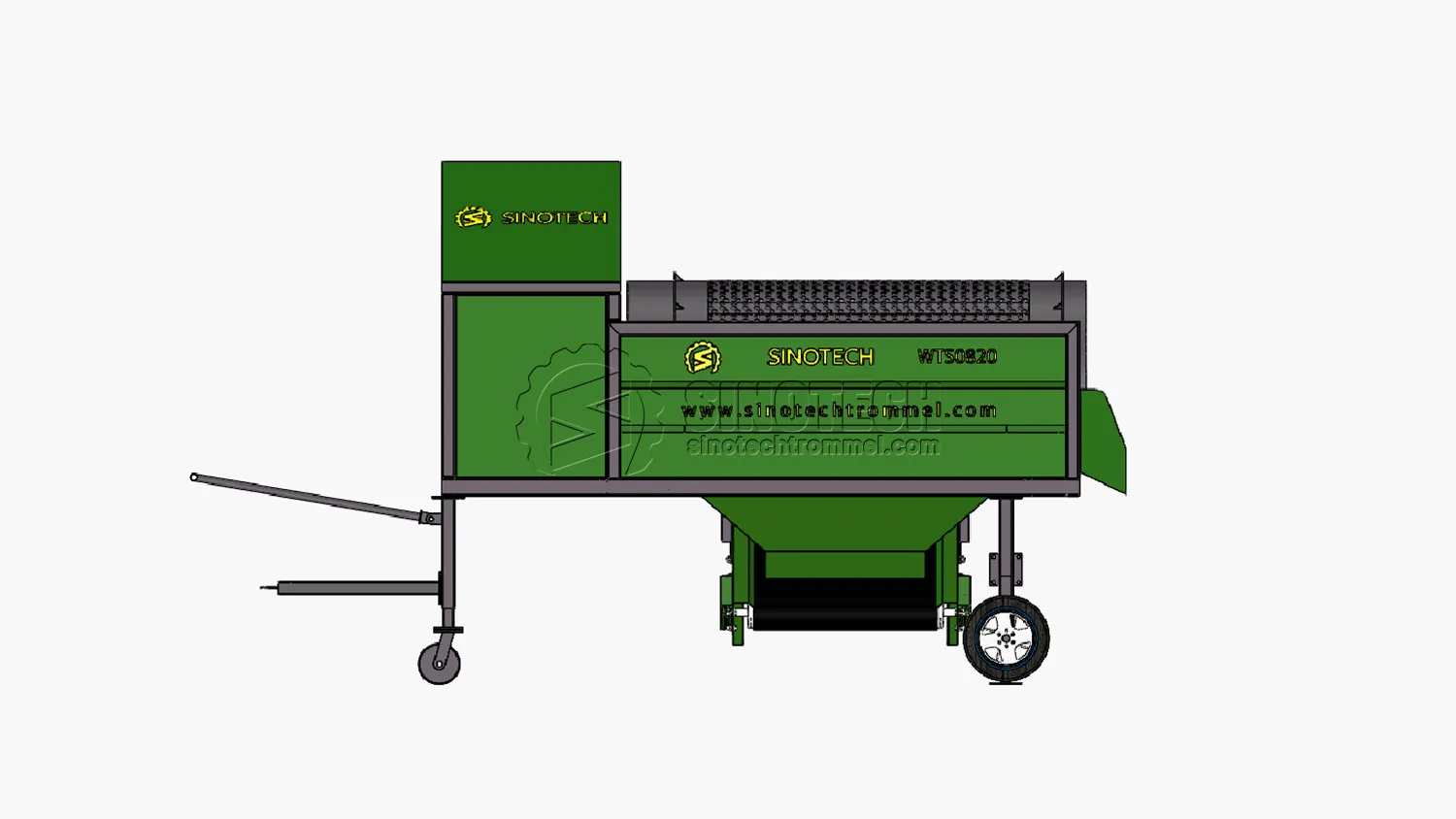 Small Trommel Screen for Sale Soil&nbsp;&&nbsp;Compost Screener WTS0820