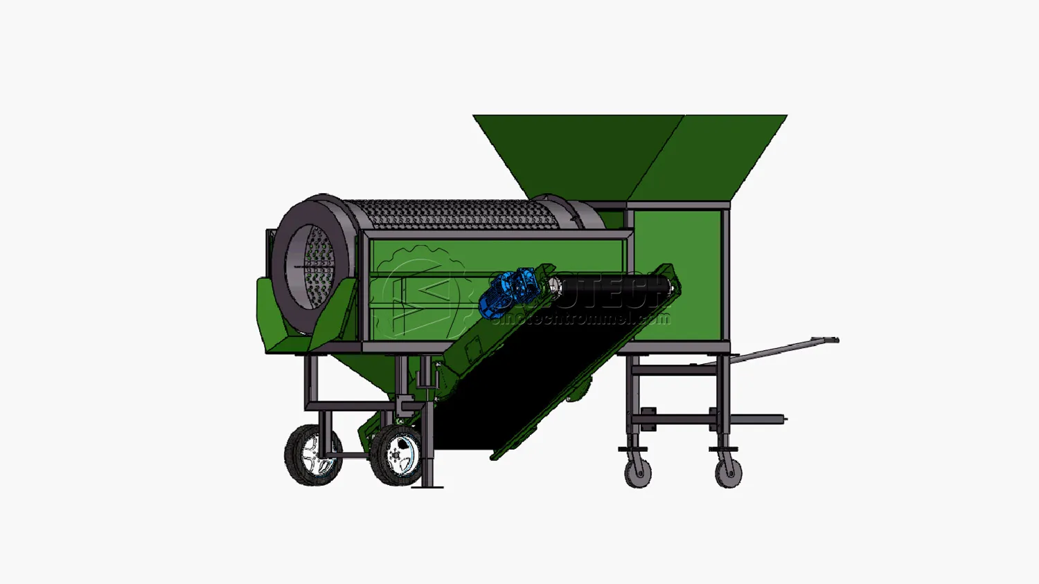 Small Trommel Screen for Sale Soil&nbsp;&&nbsp;Compost Screener WTS0820