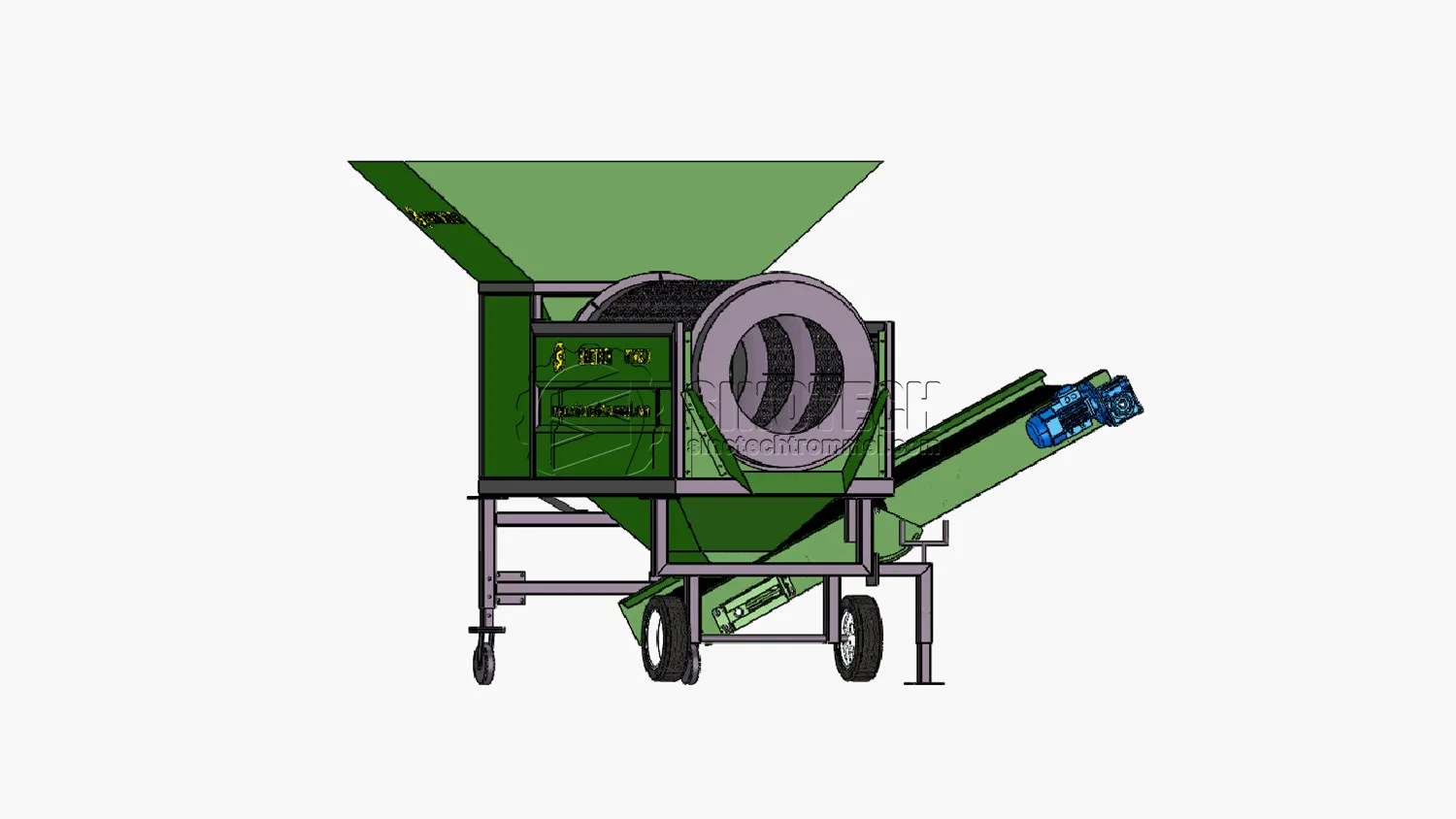 Small Trommel Screen for Sale Soil&nbsp;&&nbsp;Compost Screener WTS0820