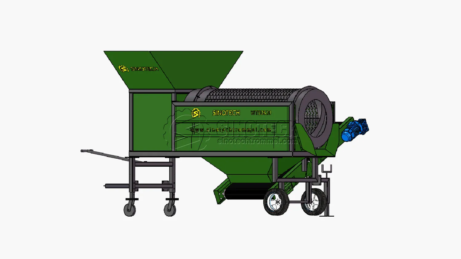 Small Trommel Screen for Sale Soil&nbsp;&&nbsp;Compost Screener WTS0820