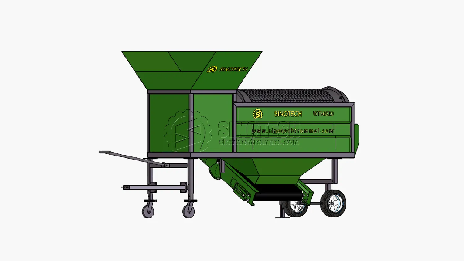 Small Trommel Screen for Sale Soil&nbsp;&&nbsp;Compost Screener WTS0820