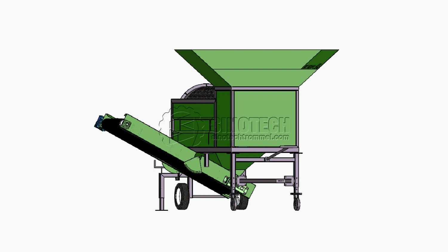 Small Trommel Screen for Sale Soil&nbsp;&&nbsp;Compost Screener WTS0820