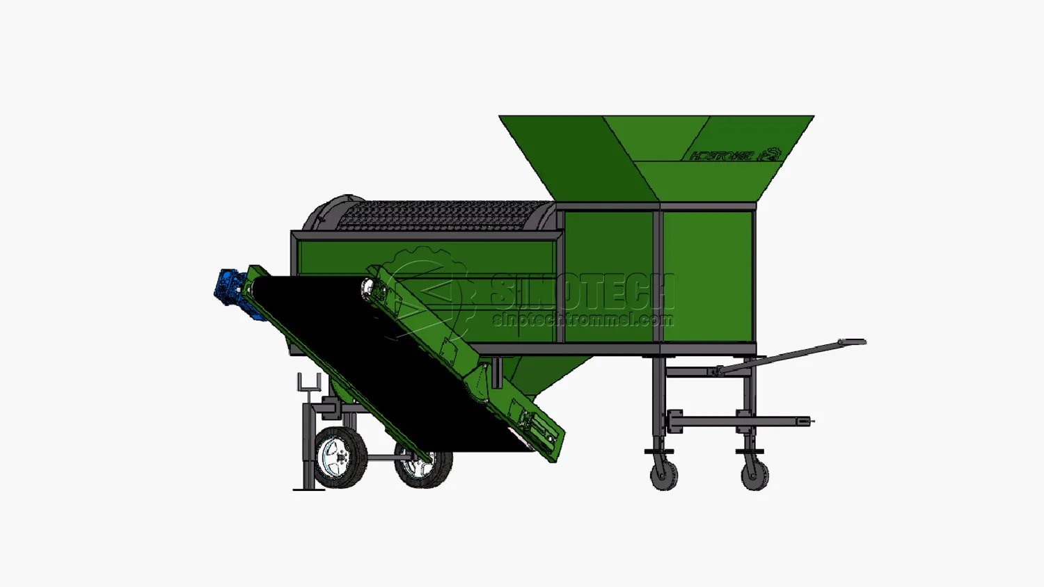 Small Trommel Screen for Sale Soil&nbsp;&&nbsp;Compost Screener WTS0820