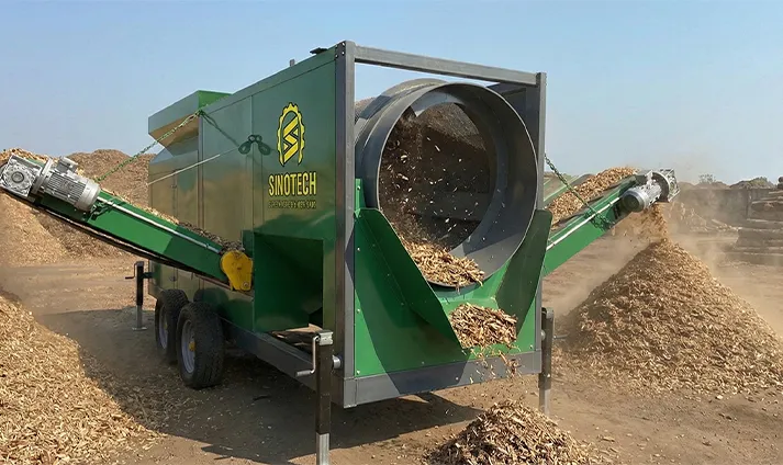 American WTS1234 Compost Trommel Screen Work Site