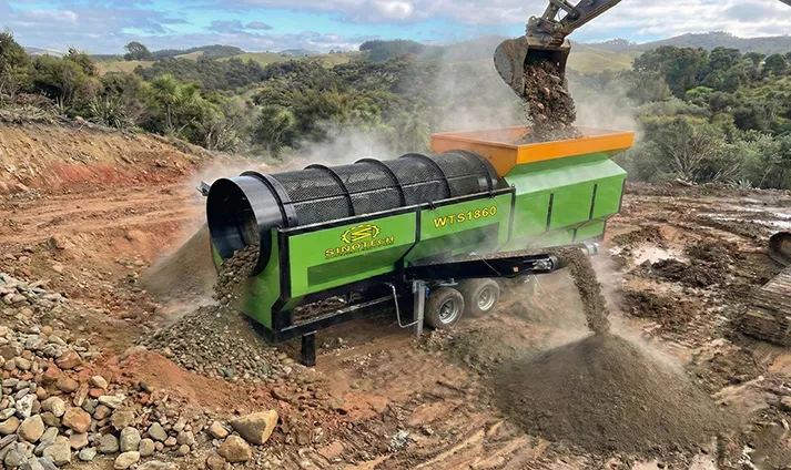 WTS1860 Mobile Trommel Screen Topsoil Screener