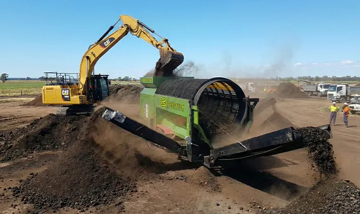 WTS1860 Mobile Trommel Screen Topsoil Screener