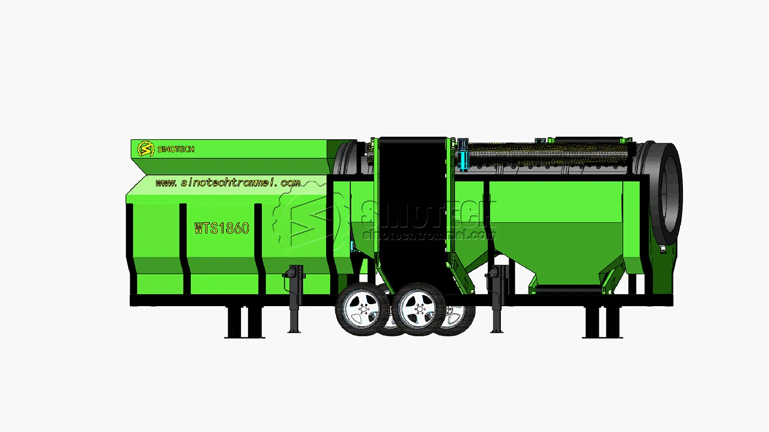 Large Trommel Screen for Sale Mobile Waste Screener WTS1860