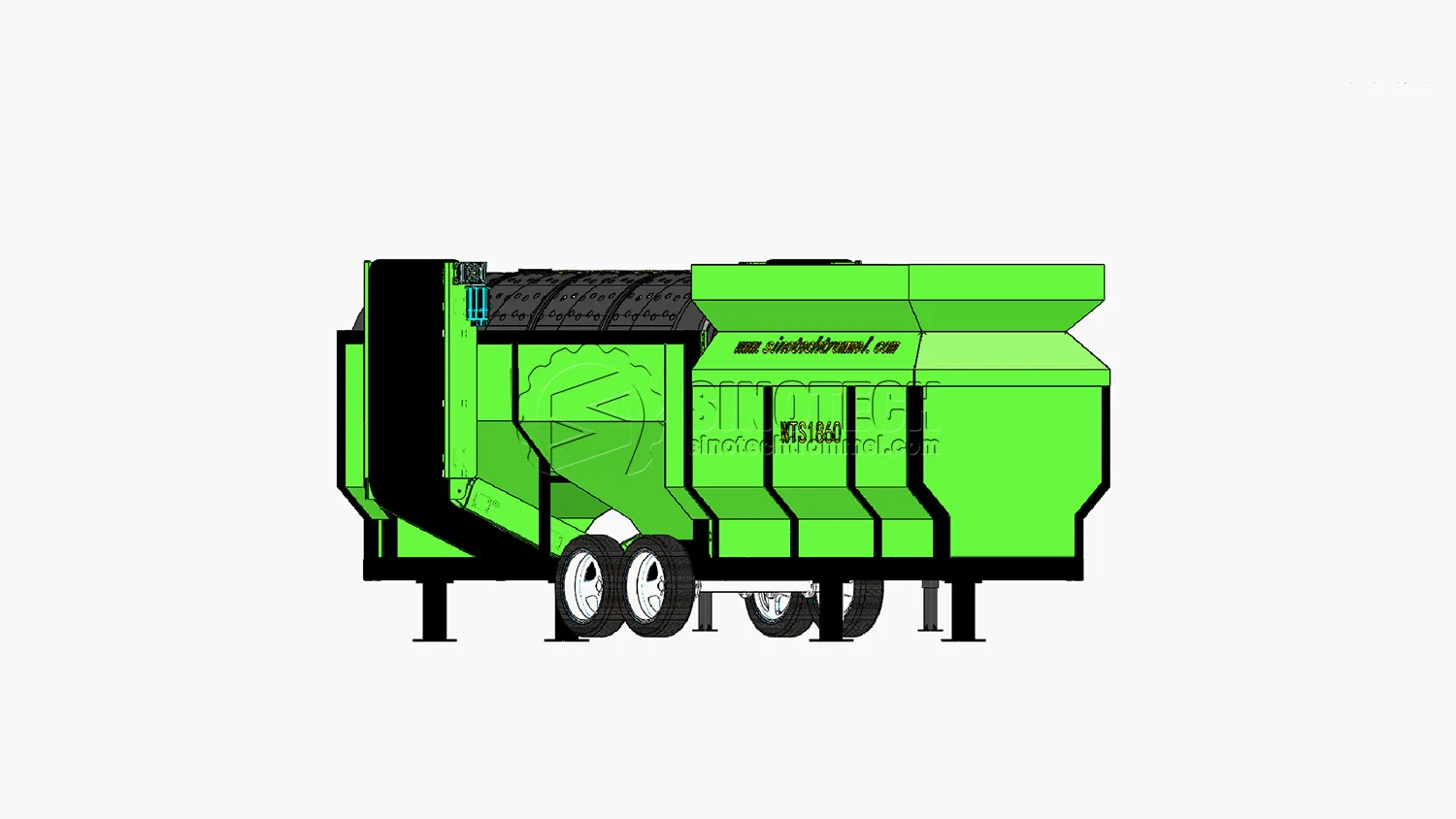 Large Trommel Screen for Sale Mobile Waste Screener WTS1860