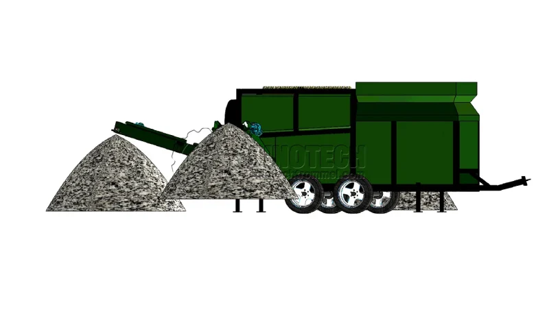 Portable Trommel Screen for Sale Topsoil, Dirt, Gravel WTS1230