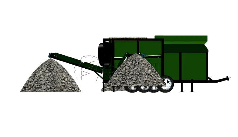 Portable Trommel Screen for Sale Topsoil, Dirt, Gravel WTS1230