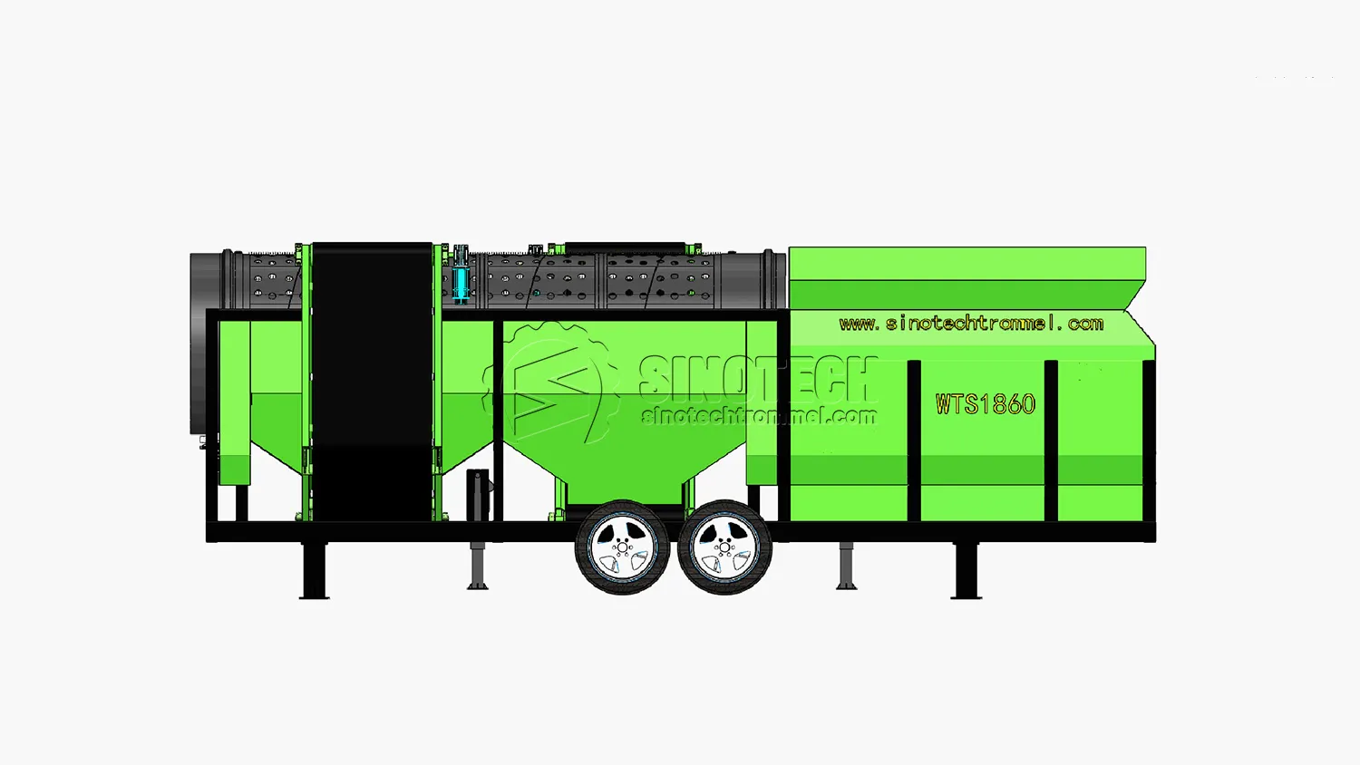 Large Trommel Screen for Sale Mobile Waste Screener WTS1860