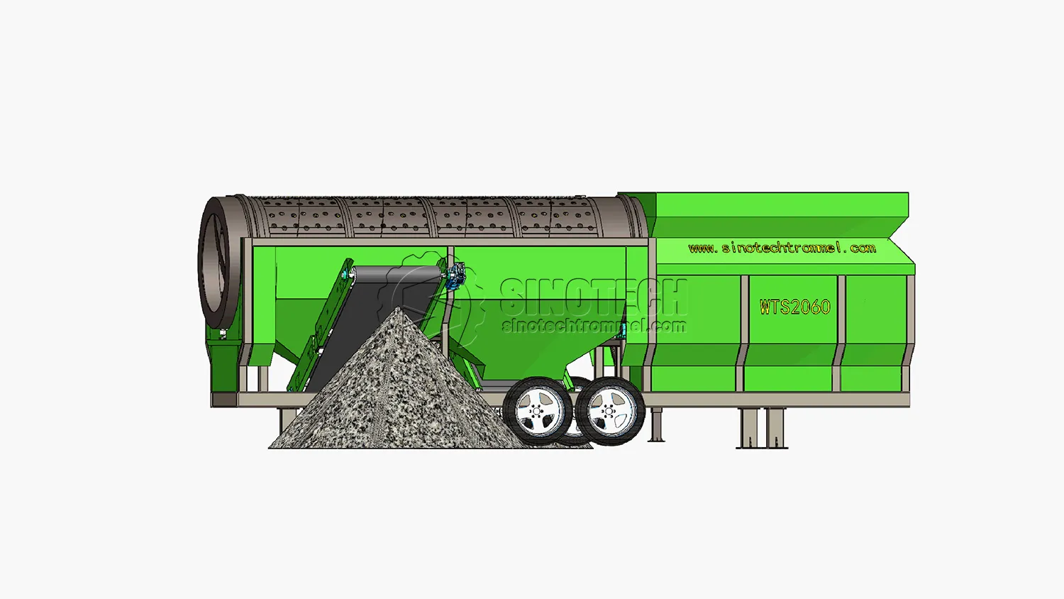 Heavy Duty Rock Trommel Industrial&nbsp;Screener&nbsp;WTS2060