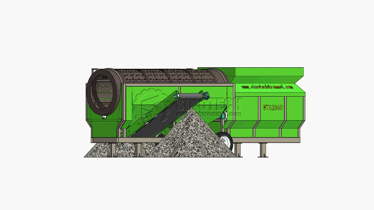 Heavy Duty Rock Trommel Industrial&nbsp;Screener&nbsp;WTS2060