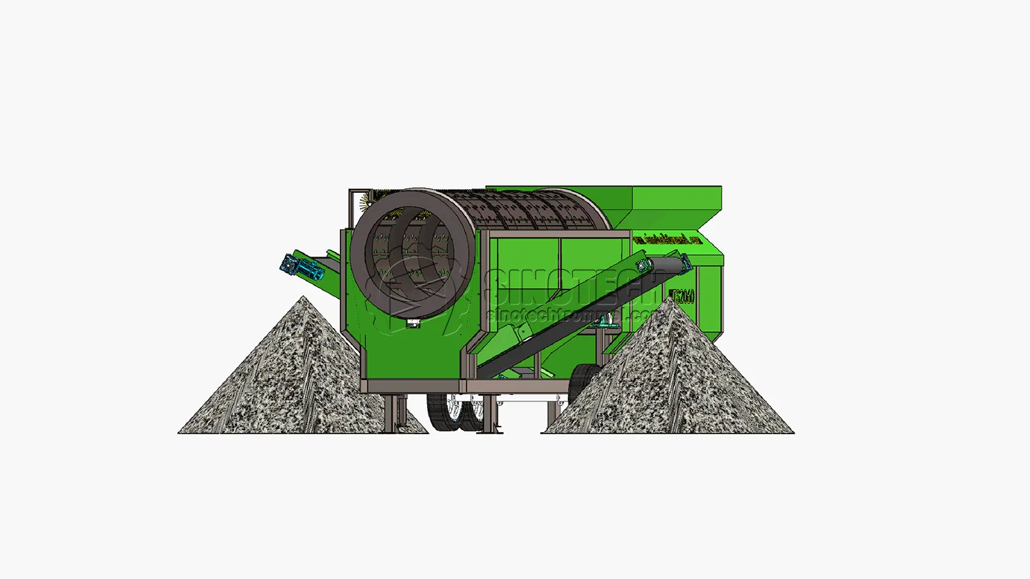 Heavy Duty Rock Trommel Industrial&nbsp;Screener&nbsp;WTS2060
