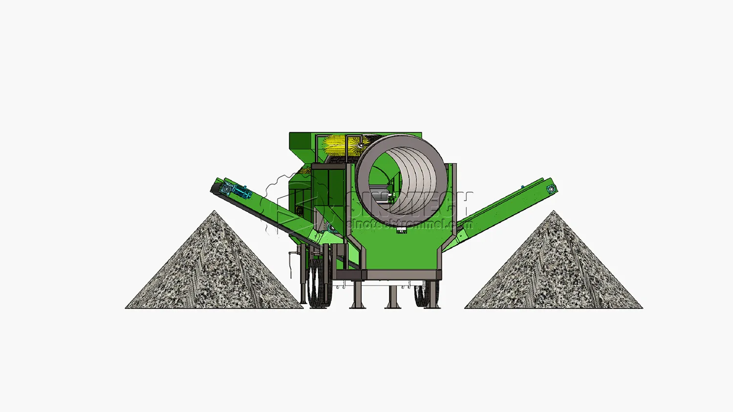 Heavy Duty Rock Trommel Industrial&nbsp;Screener&nbsp;WTS2060