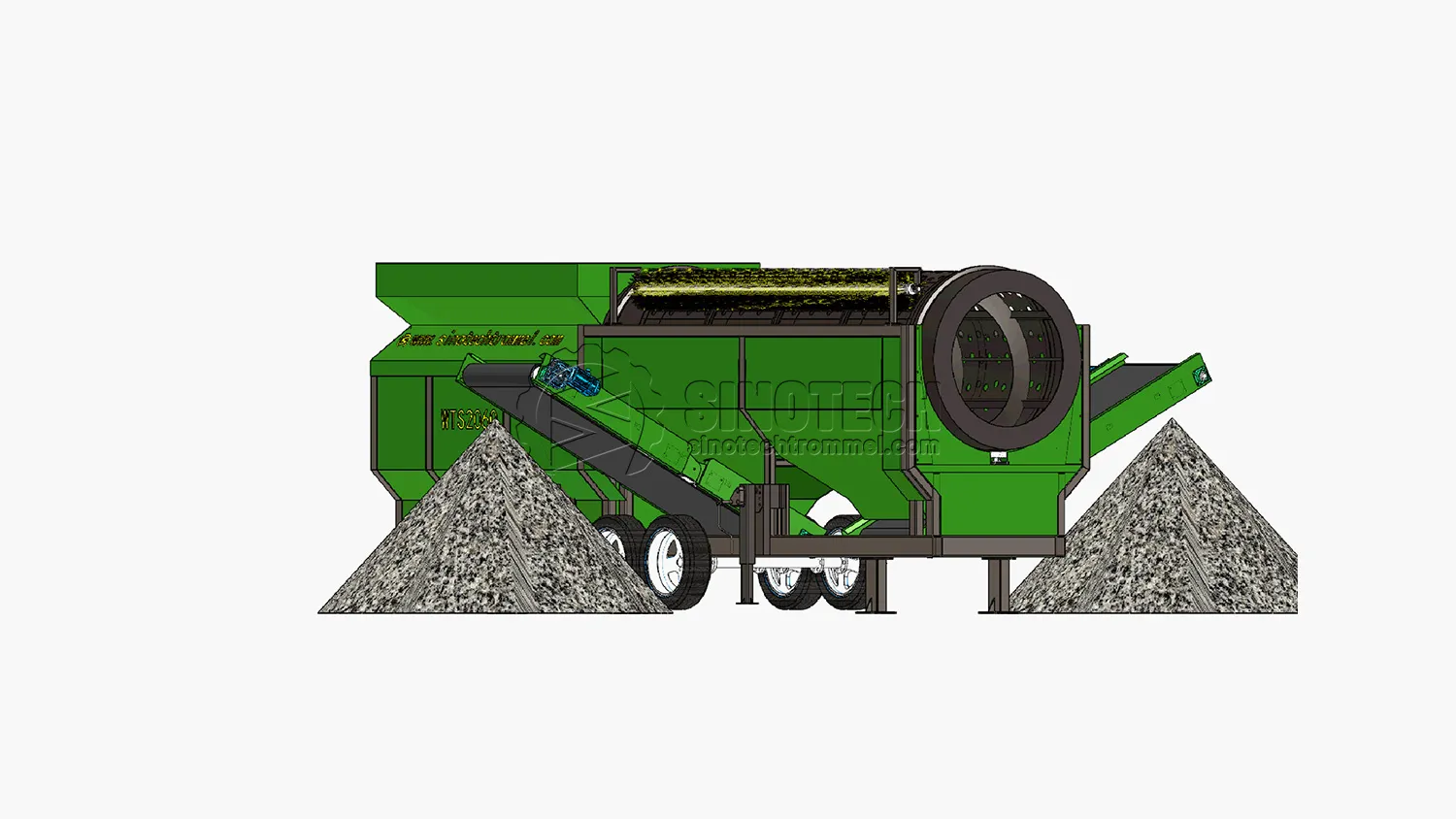Heavy Duty Rock Trommel Industrial&nbsp;Screener&nbsp;WTS2060