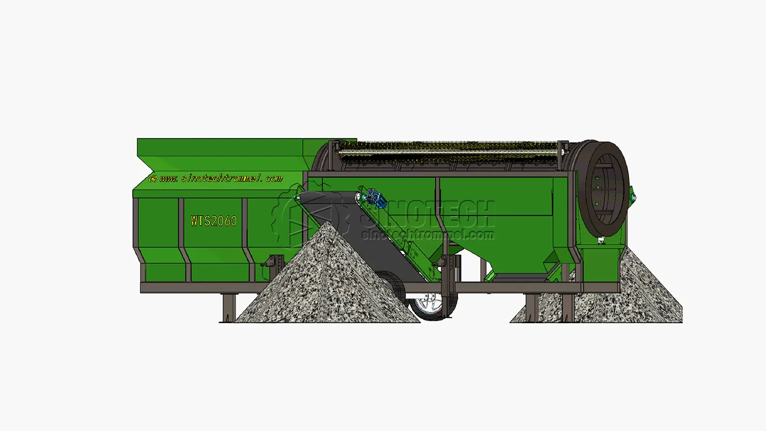 Heavy Duty Rock Trommel Industrial&nbsp;Screener&nbsp;WTS2060