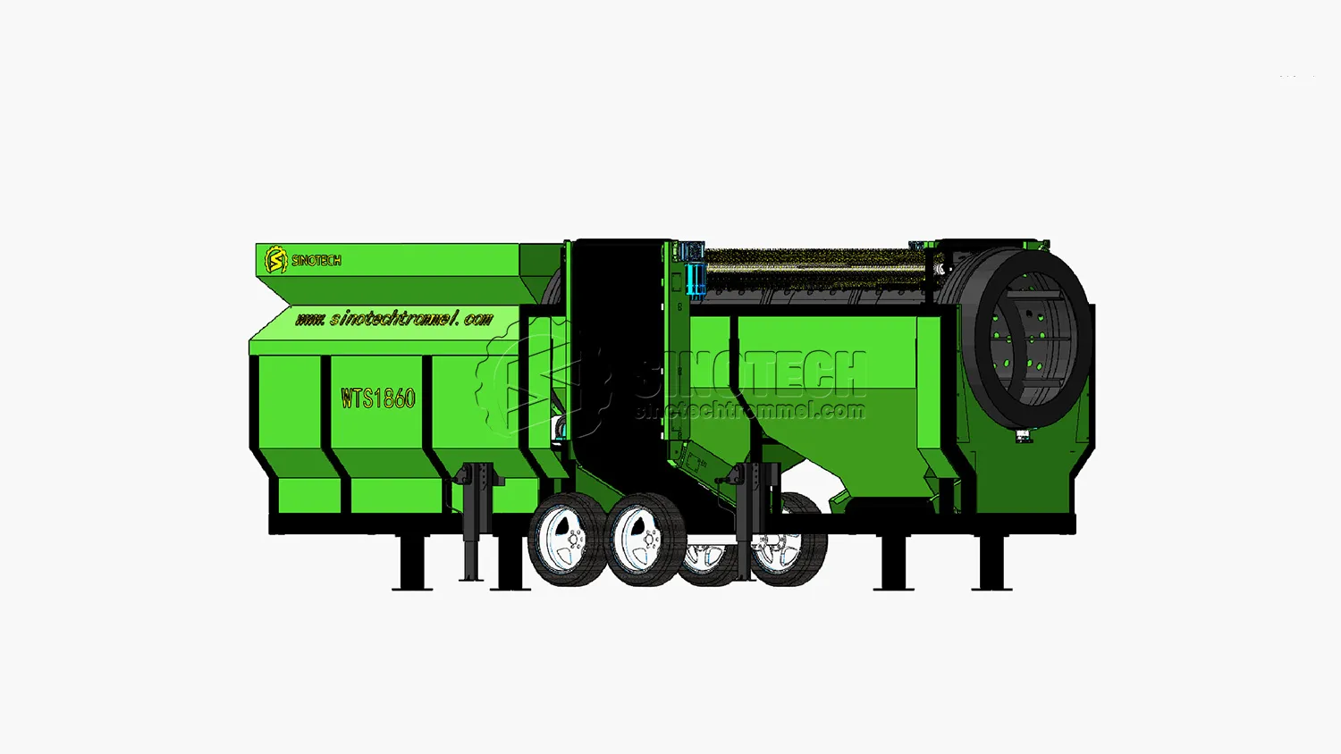 Large Trommel Screen for Sale Mobile Waste Screener WTS1860