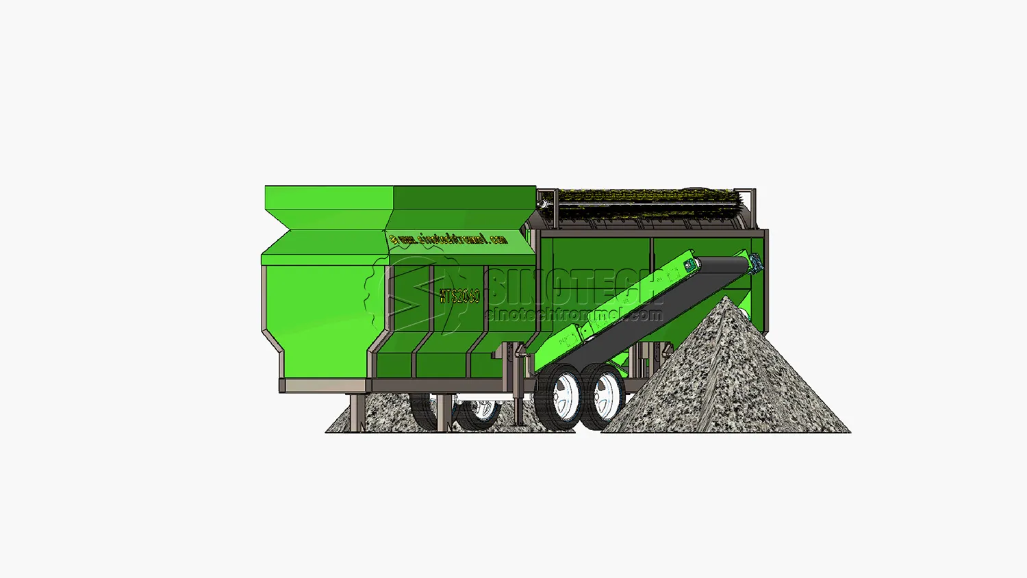 Heavy Duty Rock Trommel Industrial&nbsp;Screener&nbsp;WTS2060