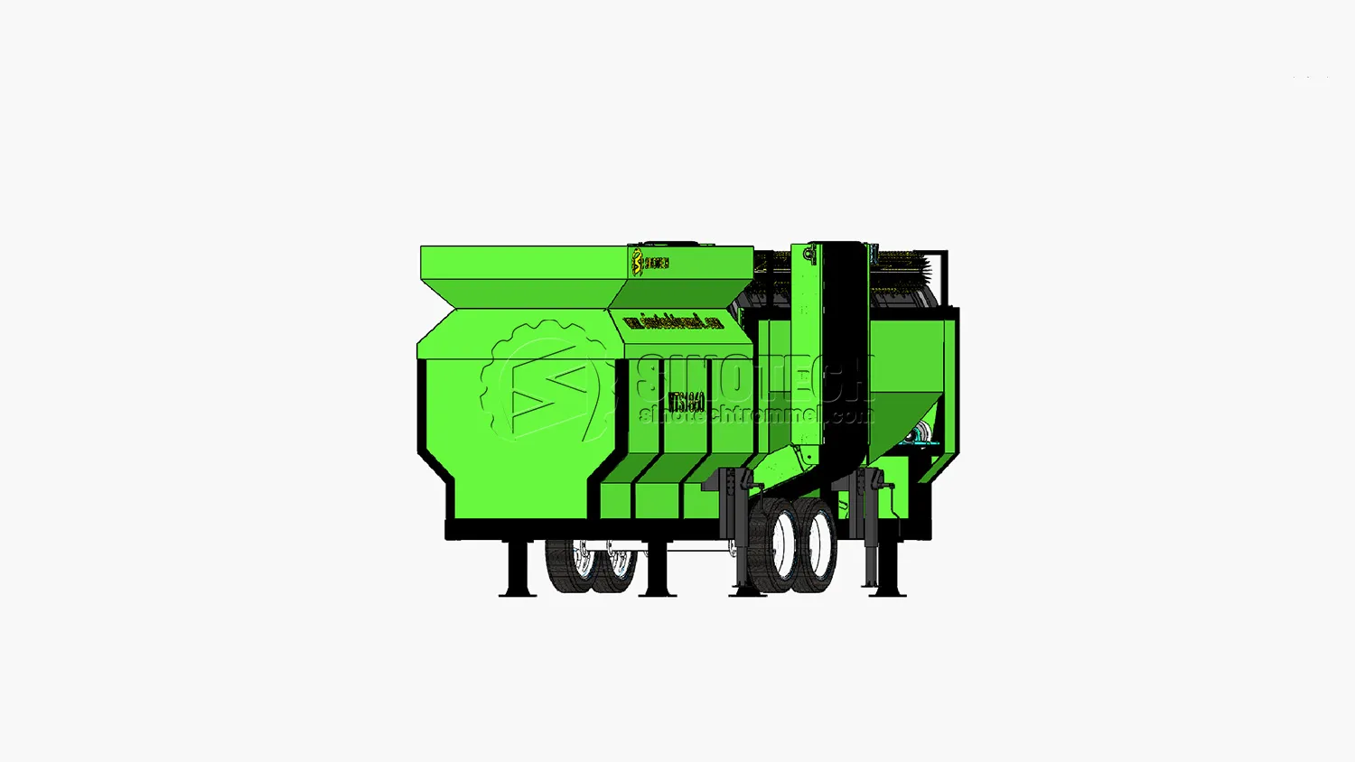 Large Trommel Screen for Sale Mobile Waste Screener WTS1860