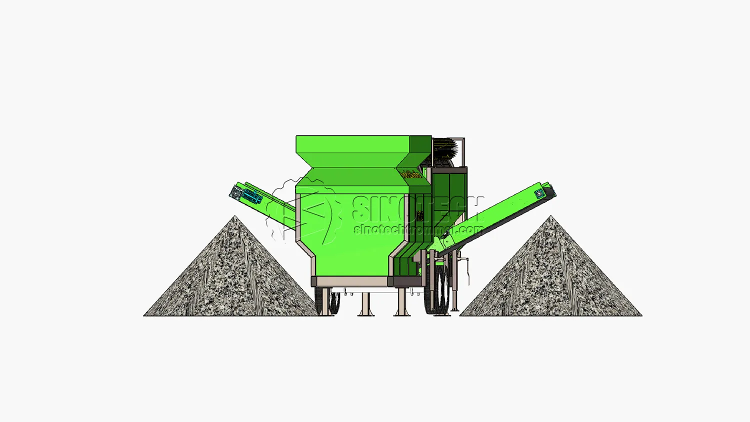 Heavy Duty Rock Trommel Industrial&nbsp;Screener&nbsp;WTS2060