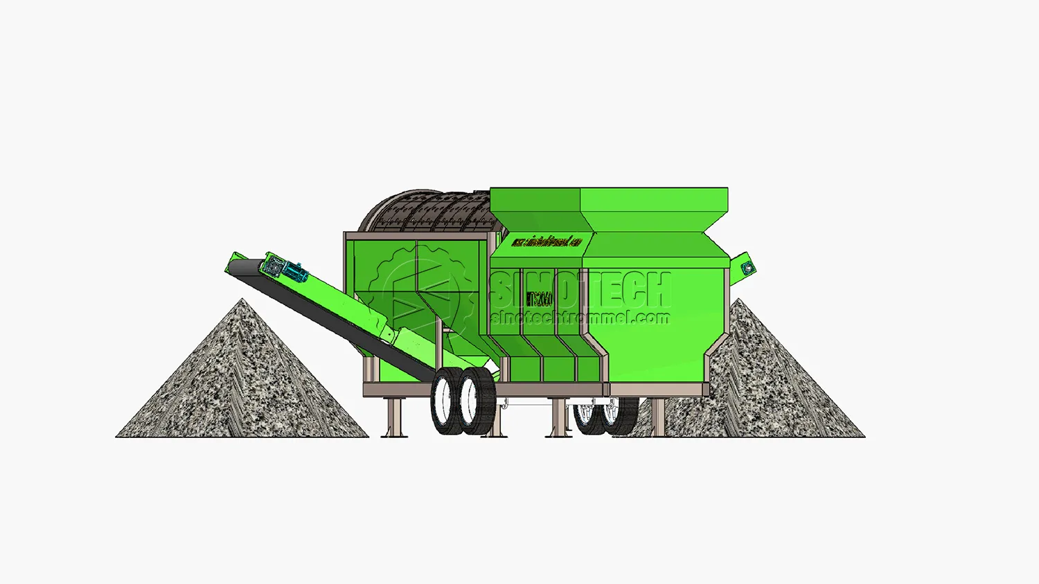 Heavy Duty Rock Trommel Industrial&nbsp;Screener&nbsp;WTS2060
